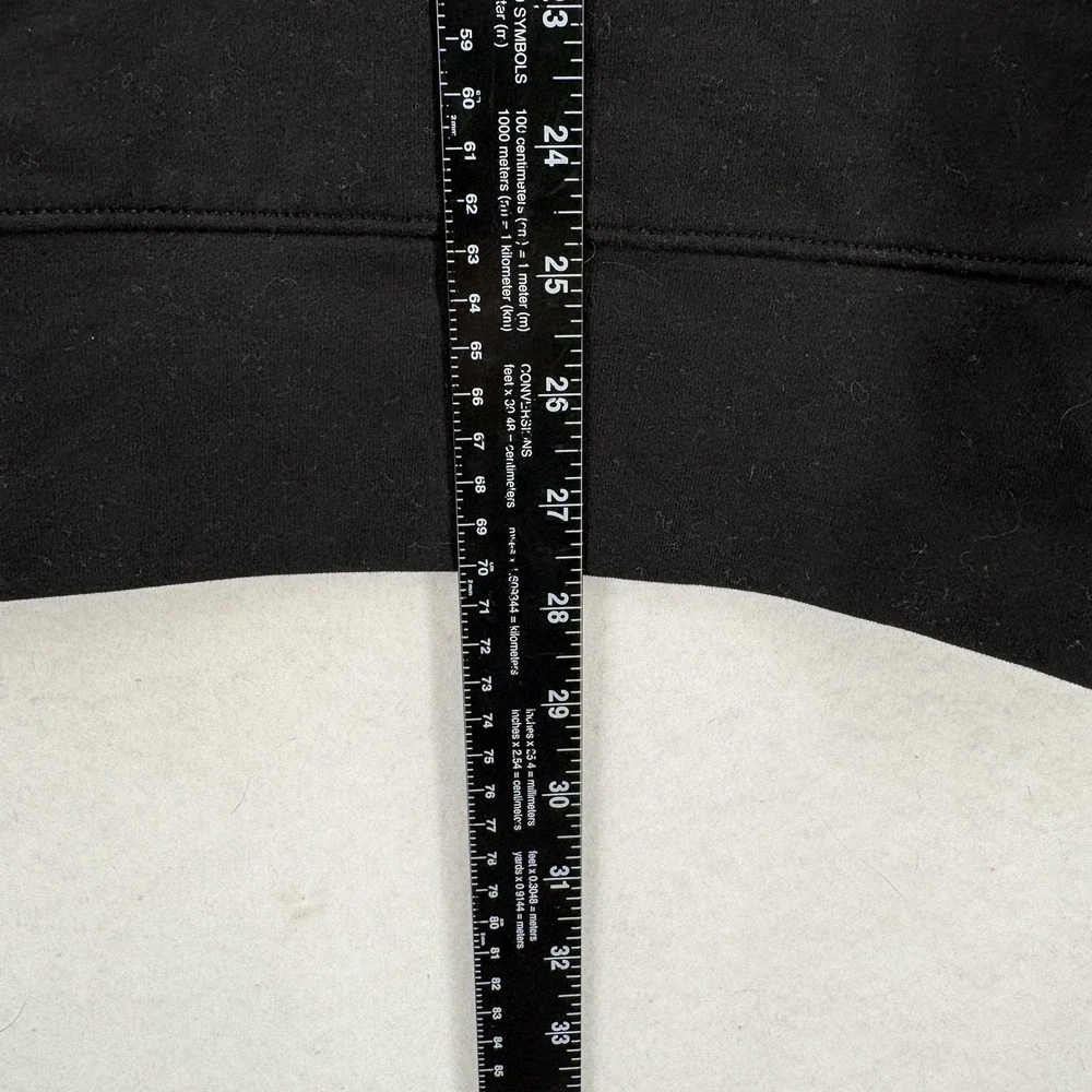 LIVI Lane Bryant Black Short-Sleeve Hooded Sweatshirt with White Trim, like NEW! - Picture 7 of 12